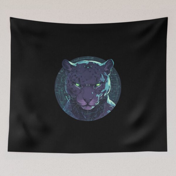 Item preview, Cyber Black Jaguar // Black Jaguar // Cool Animal // Cyber Animal // Future Animal Art // Animal Warrior // Animal Cute Art // Gaming Aesthetic stickers designed and sold by SMARTKIT  DESIGNAGENCY.