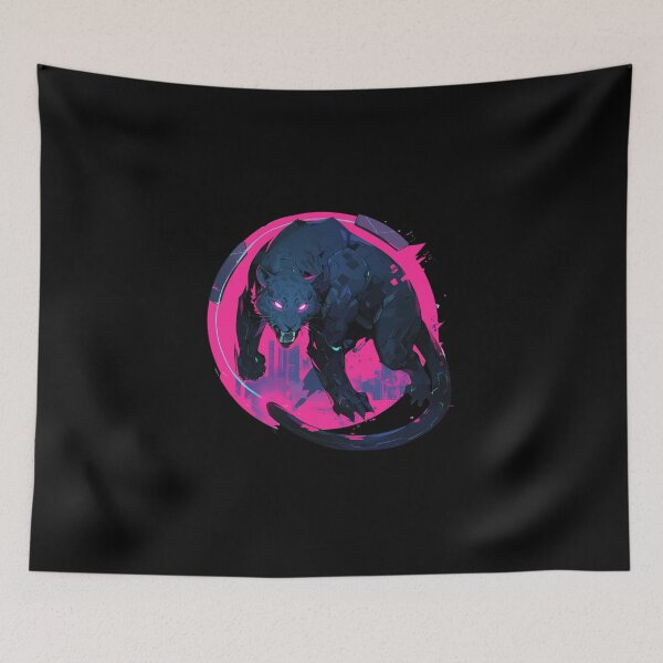 Item preview, Cyber Black Jaguar // Black Jaguar // Cool Animal // Cyber Animal // Future Animal Art // Animal Warrior // Animal Cute Art // Gaming Aesthetic stickers designed and sold by SMARTKIT  DESIGNAGENCY.
