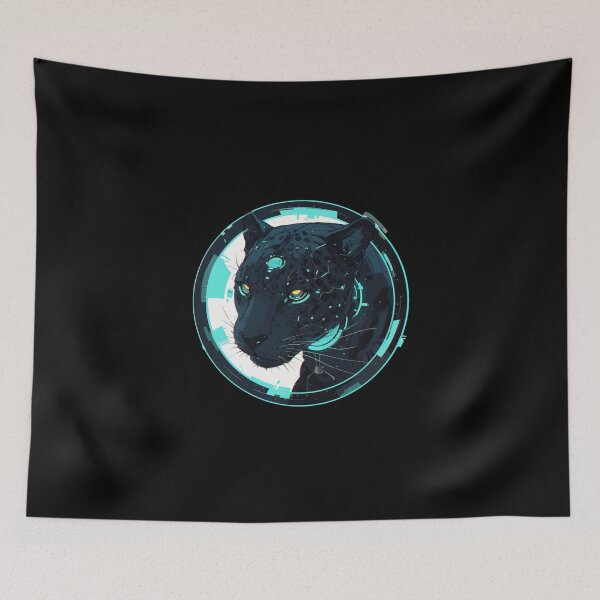 Item preview, Cyber Black Jaguar // Black Jaguar // Cool Animal // Cyber Animal // Future Animal Art // Animal Warrior // Animal Cute Art // Gaming Aesthetic stickers designed and sold by SMARTKIT  DESIGNAGENCY.