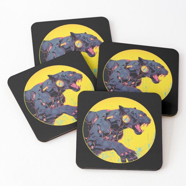 Item preview, Cyber Black Jaguar // Black Jaguar // Cool Animal // Cyber Animal // Future Animal Art // Animal Warrior // Animal Cute Art // Gaming Aesthetic stickers designed and sold by SMARTKIT  DESIGNAGENCY.