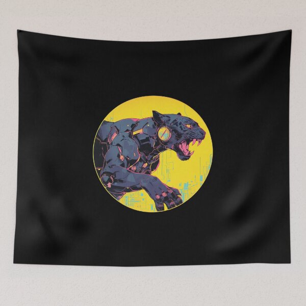 Item preview, Cyber Black Jaguar // Black Jaguar // Cool Animal // Cyber Animal // Future Animal Art // Animal Warrior // Animal Cute Art // Gaming Aesthetic stickers designed and sold by SMARTKIT  DESIGNAGENCY.
