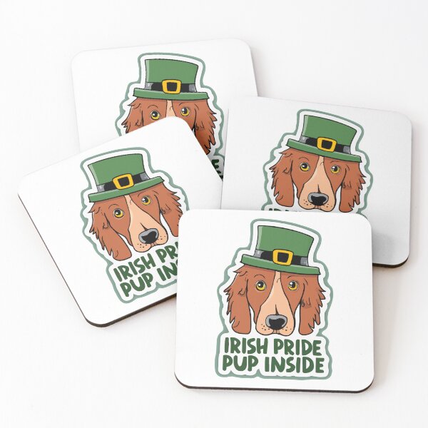 Item preview, Irish Pride Setter Cartoon with Green Top Hat designed and sold by NiftyWrx.