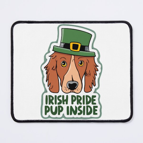 Item preview, Irish Pride Setter Cartoon with Green Top Hat designed and sold by NiftyWrx.
