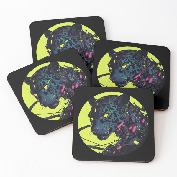 Item preview, Cyber Black Jaguar // Black Jaguar // Cool Animal // Cyber Animal // Future Animal Art // Animal Warrior // Animal Cute Art // Gaming Aesthetic stickers designed and sold by SMARTKIT  DESIGNAGENCY.