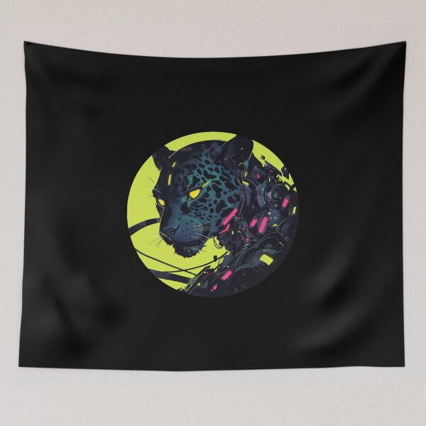 Item preview, Cyber Black Jaguar // Black Jaguar // Cool Animal // Cyber Animal // Future Animal Art // Animal Warrior // Animal Cute Art // Gaming Aesthetic stickers designed and sold by SMARTKIT  DESIGNAGENCY.