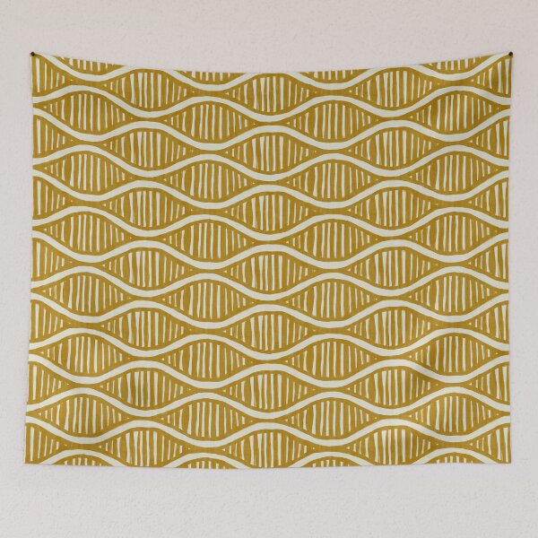 Item preview, Ochre Yellow Waves designed and sold by marialindemann.