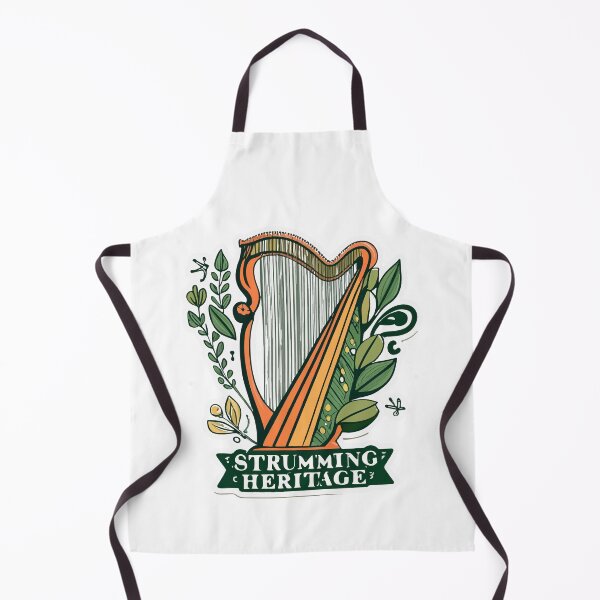 Item preview, Strumming Heritage - Harp and Greenery Sketch designed and sold by NiftyWrx.