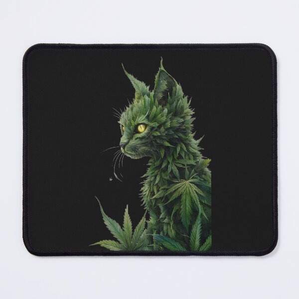 Item preview, Green Goddess: Cannabis Cat in Dark Fantasy designed and sold by AdesignTEE.