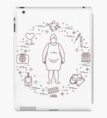 Fat woman, medical devices, tools and medicines. iPad Case/Skin