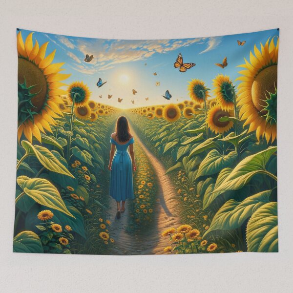 Item preview, A walk through the sunflower field designed and sold by M-Y-A-R-T-.