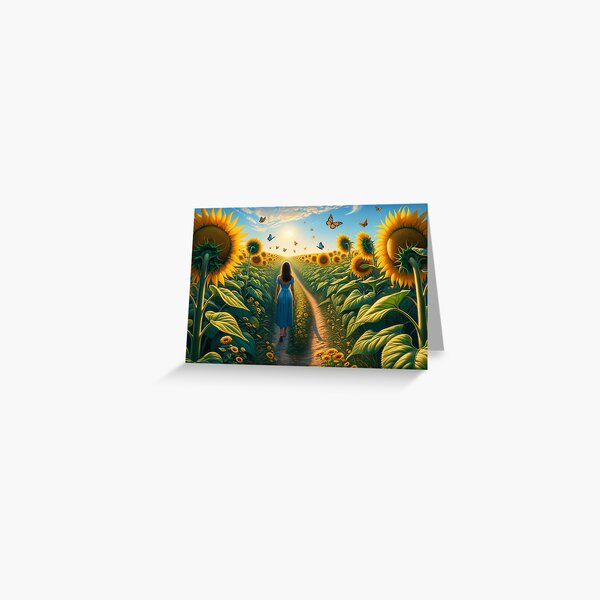 Item preview, A walk through the sunflower field designed and sold by M-Y-A-R-T-.