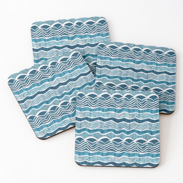Item preview, Blue Waves Pattern designed and sold by Manafold.