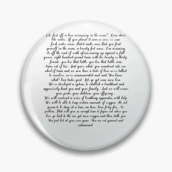 Item preview, Other guys lion vs tuna quote designed and sold by Magicalpallette.