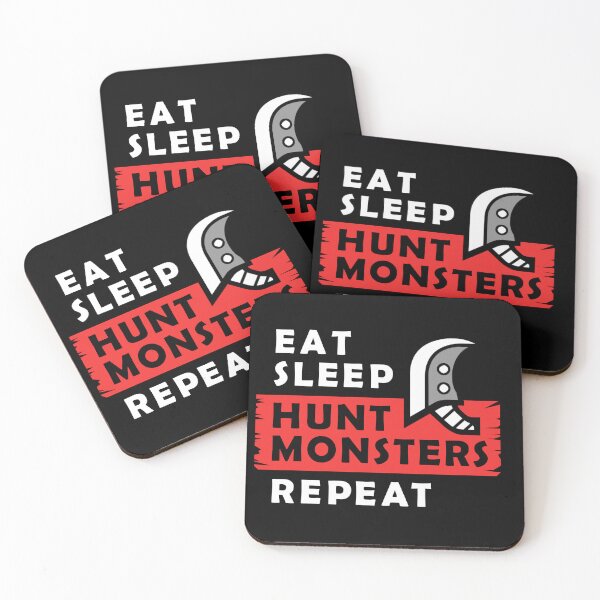 Item preview, EAT SLEEP HUNT MONSTERS REPEAT MH Tee designed and sold by CuteNCool.
