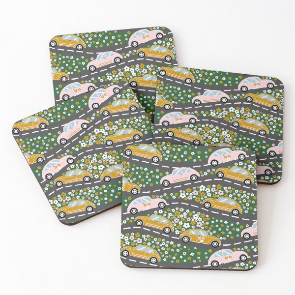 Item preview, Hippy Cars In Fields Of Flowers Pattern designed and sold by MilaMooDesigns.