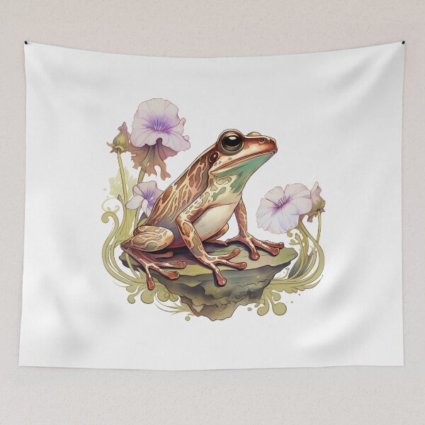 Item preview, Boho Frog Graphic Watercolor Menagerie A Celebration of Animals in Every Form  designed and sold by dcohea.
