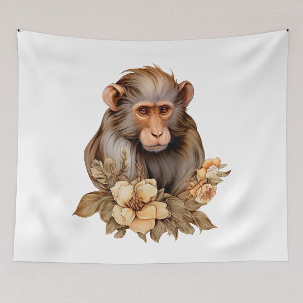Item preview, Boho Chimp Graphic Watercolor Menagerie A Celebration of Animals in Every Form  designed and sold by dcohea.