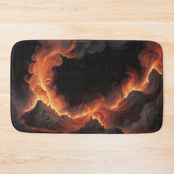 Item preview, flames flickering with an ethereal brightness against the dark night sky designed and sold by Zoa220.