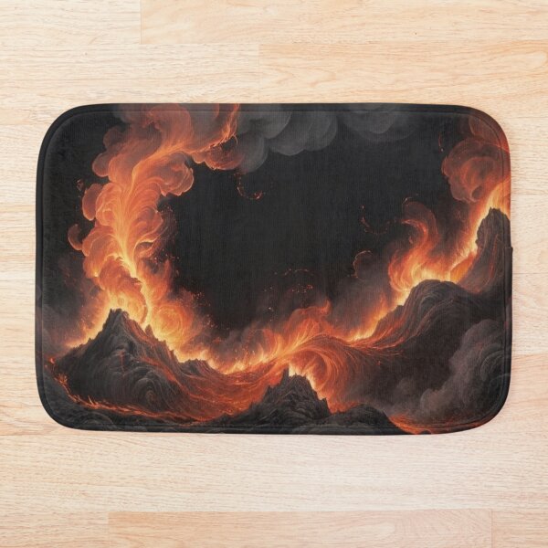 Item preview, flames flickering with an ethereal brightness against the dark night sky designed and sold by Zoa220.
