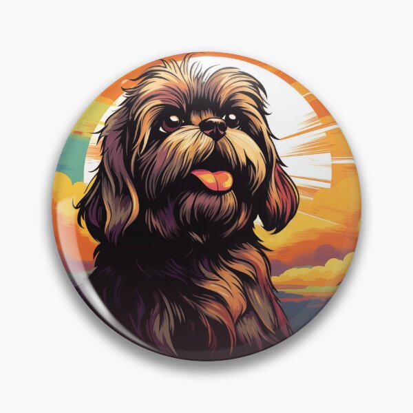 Item preview, Lhasa Apso Retro Sunset designed and sold by AussieWonders.