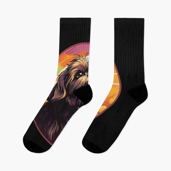 Item preview, Lhasa Apso Retro Sunset designed and sold by AussieWonders.