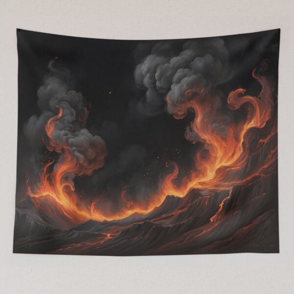 Item preview, flames flickering with an ethereal brightness against the dark night sky2 designed and sold by Zoa220.