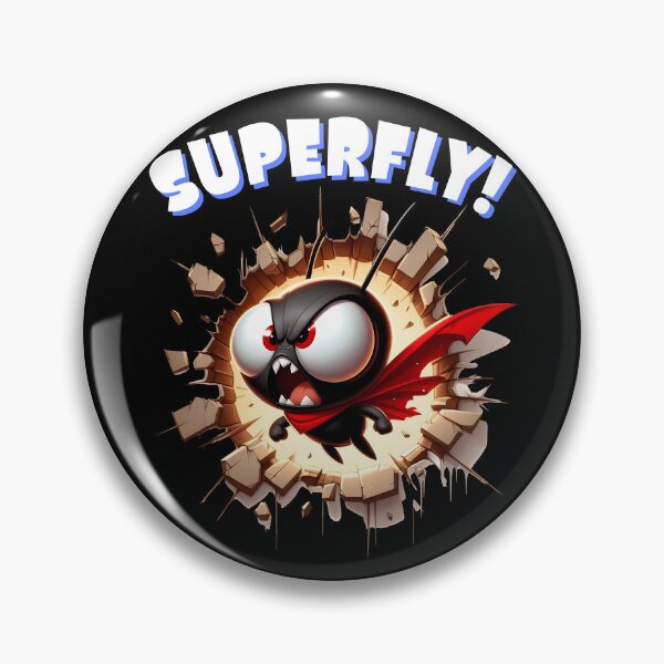 Item preview, Superfly Superhero Black Fly Funny Cartoon designed and sold by André Botes.