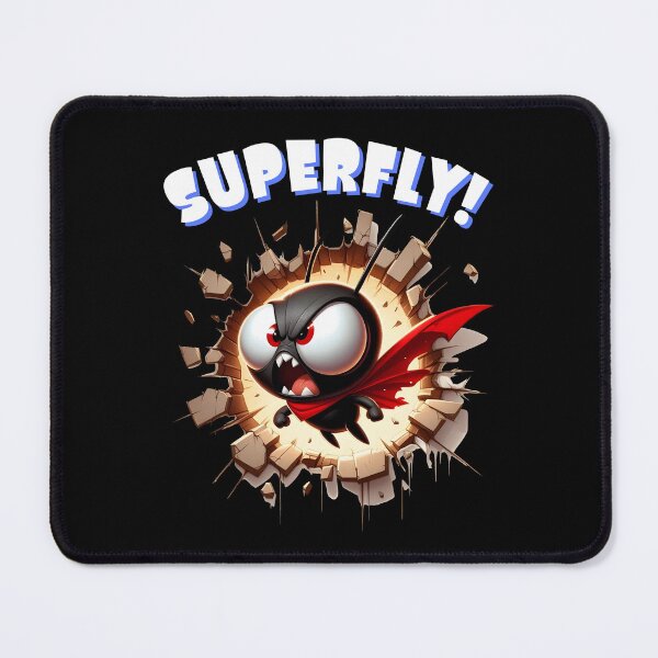 Item preview, Superfly Superhero Black Fly Funny Cartoon designed and sold by André Botes.