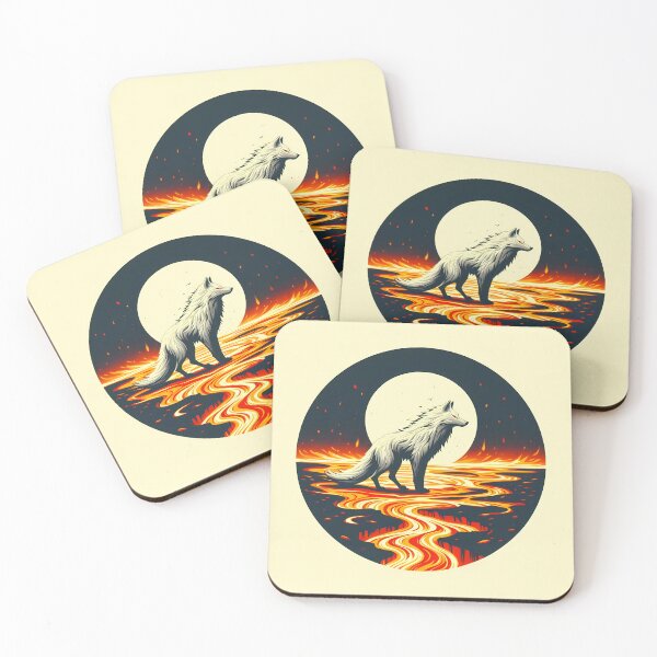 Item preview, Circle Design Lava Fire Wolf, Ai Generated Art  designed and sold by ACC .