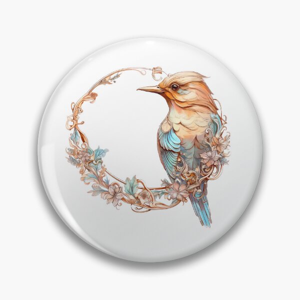 Item preview, Boho Bird with wreath Graphic Watercolor Menagerie A Celebration of Animals in Every Form  designed and sold by dcohea.