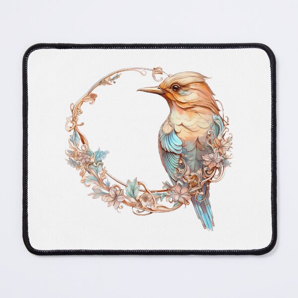 Item preview, Boho Bird with wreath Graphic Watercolor Menagerie A Celebration of Animals in Every Form  designed and sold by dcohea.