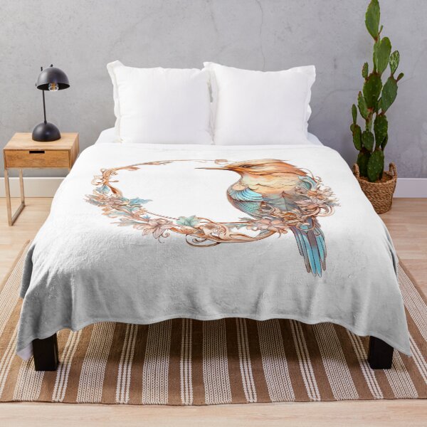 Item preview, Boho Bird with wreath Graphic Watercolor Menagerie A Celebration of Animals in Every Form designed and sold by dcohea.