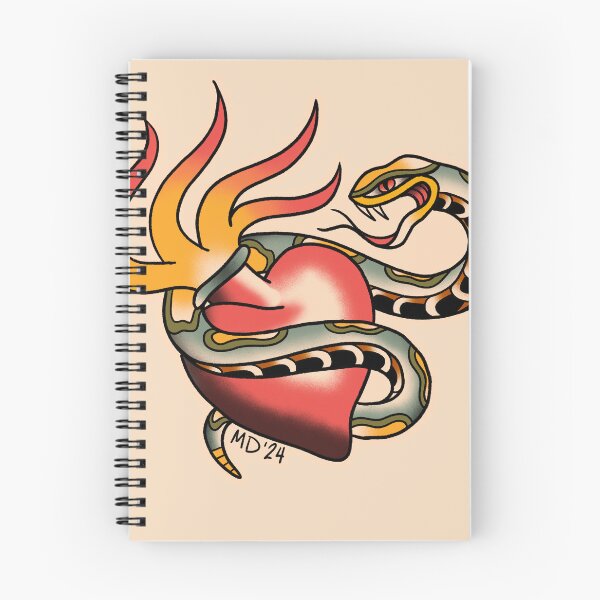 Item preview, American Traditional Snake and Sacred Heart designed and sold by marenara.