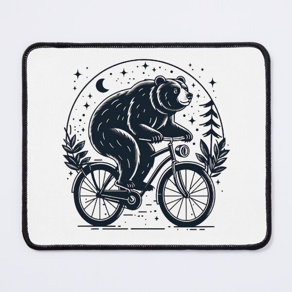 Item preview, a bear riding a bicycle designed and sold by 33SH.
