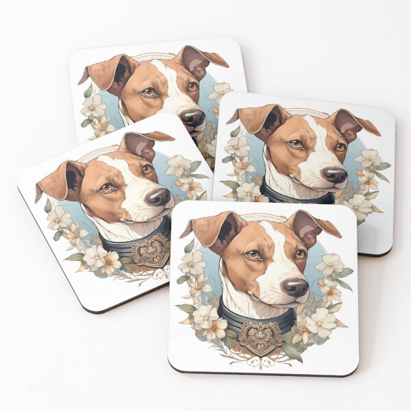 Item preview, Boho Cute Dog with wreath Graphic Watercolor Menagerie A Celebration of Animals in Every Form  designed and sold by dcohea.