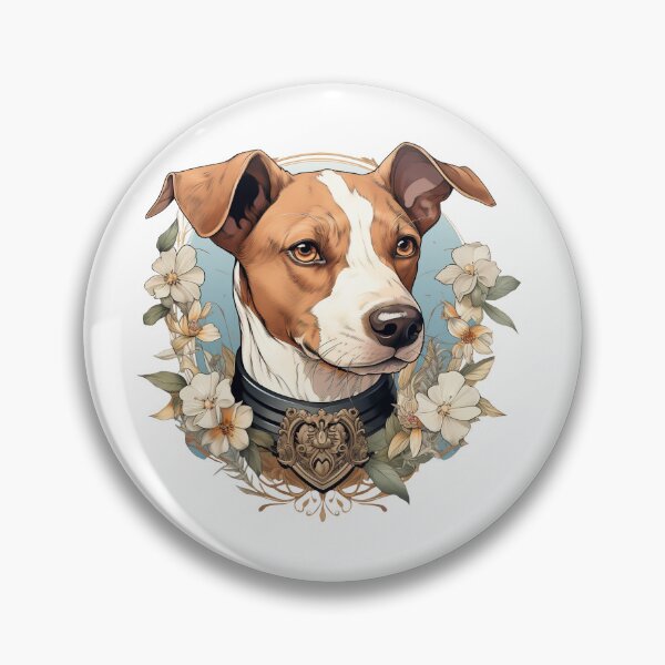 Item preview, Boho Cute Dog with wreath Graphic Watercolor Menagerie A Celebration of Animals in Every Form  designed and sold by dcohea.