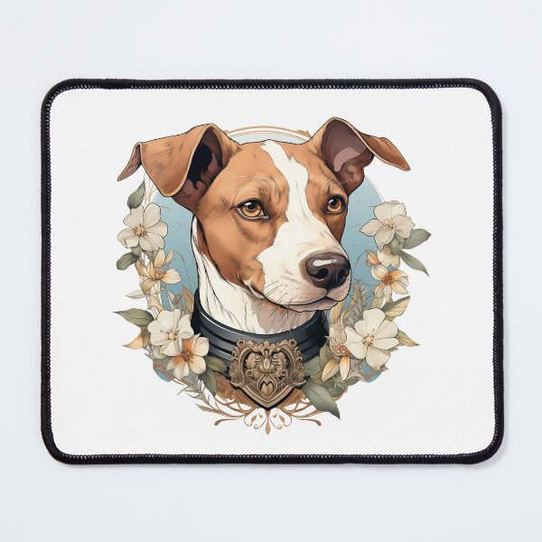 Item preview, Boho Cute Dog with wreath Graphic Watercolor Menagerie A Celebration of Animals in Every Form designed and sold by dcohea.