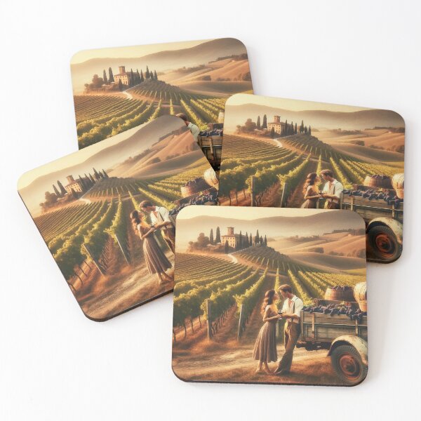 Item preview, Tuscan Romance - Vineyard Love at Sunset designed and sold by FarBeyound.