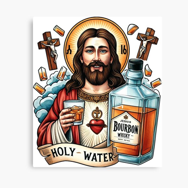 Item preview, Funny Bourbon Jesus Whiskey Holy Water designed and sold by ryanapples2.