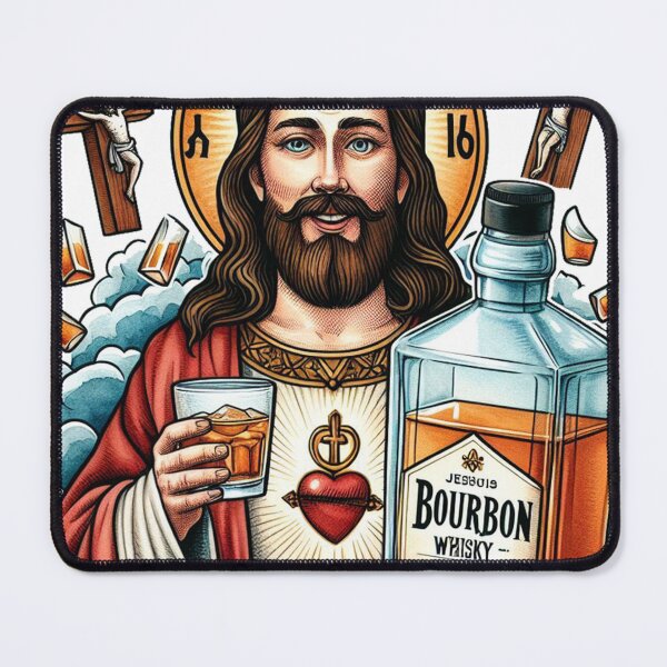 Item preview, Funny Bourbon Jesus Whiskey Holy Water designed and sold by ryanapples2.