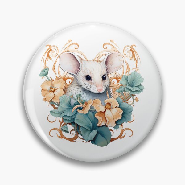 Item preview, Boho Cute White Mouse Graphic Watercolor Menagerie A Celebration of Animals in Every Form  designed and sold by dcohea.
