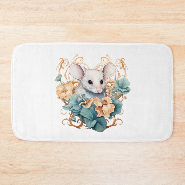 Item preview, Boho Cute White Mouse Graphic Watercolor Menagerie A Celebration of Animals in Every Form  designed and sold by dcohea.