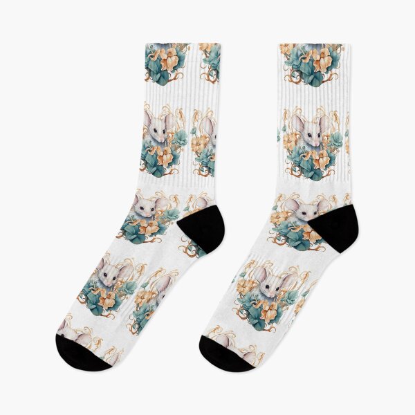Item preview, Boho Cute White Mouse Graphic Watercolor Menagerie A Celebration of Animals in Every Form  designed and sold by dcohea.