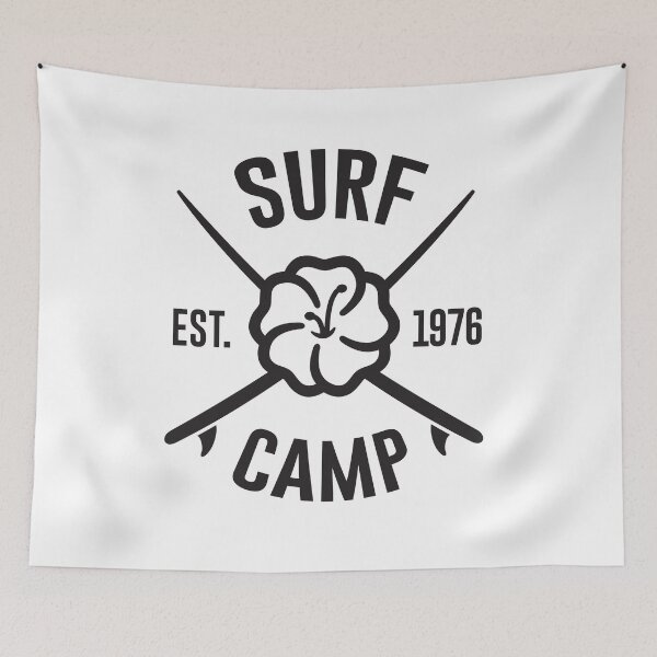 Item preview, Surf Camp Badge with Hawaii Flower designed and sold by Sargatal.