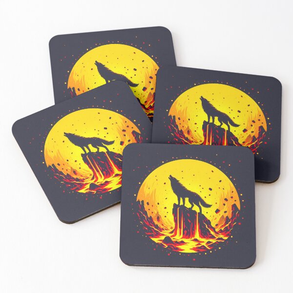 Item preview, Circle Design Lava Fire Wolf, Ai Generated Art  designed and sold by ACC .