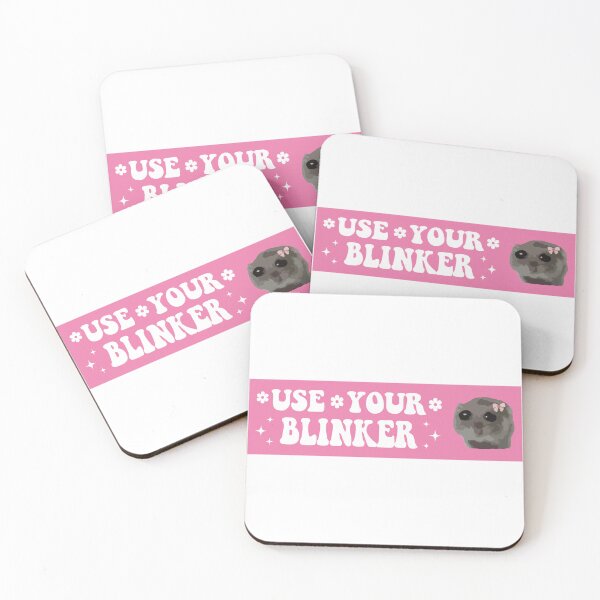 Item preview, USE YOUR BLINKER sad hamster bumper designed and sold by fanky-bumper.