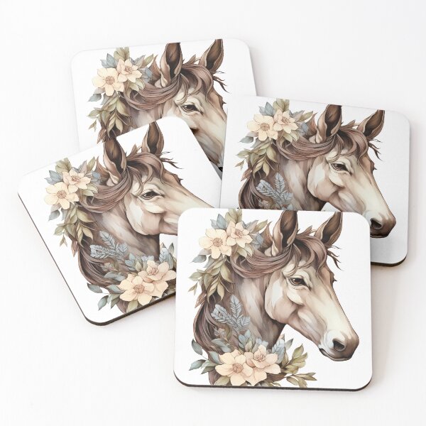 Item preview, Boho Horse Graphic Watercolor Menagerie A Celebration of Animals in Every Form  designed and sold by dcohea.