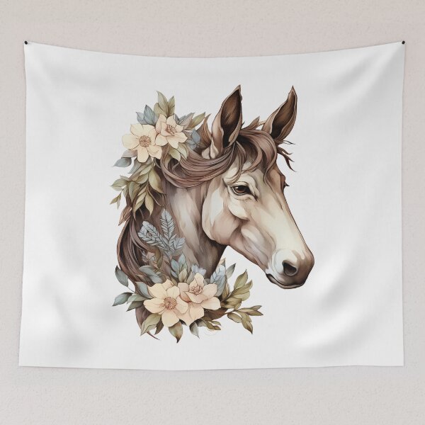 Item preview, Boho Horse Graphic Watercolor Menagerie A Celebration of Animals in Every Form  designed and sold by dcohea.