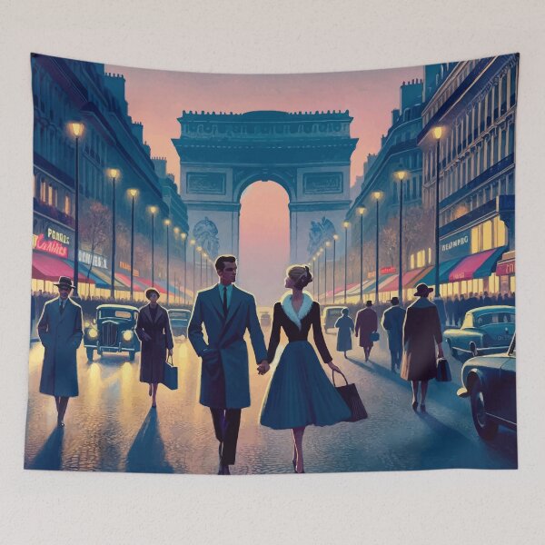 Item preview, Champs-Élysées Stroll - Chic Parisian Twiligh designed and sold by FarBeyound.