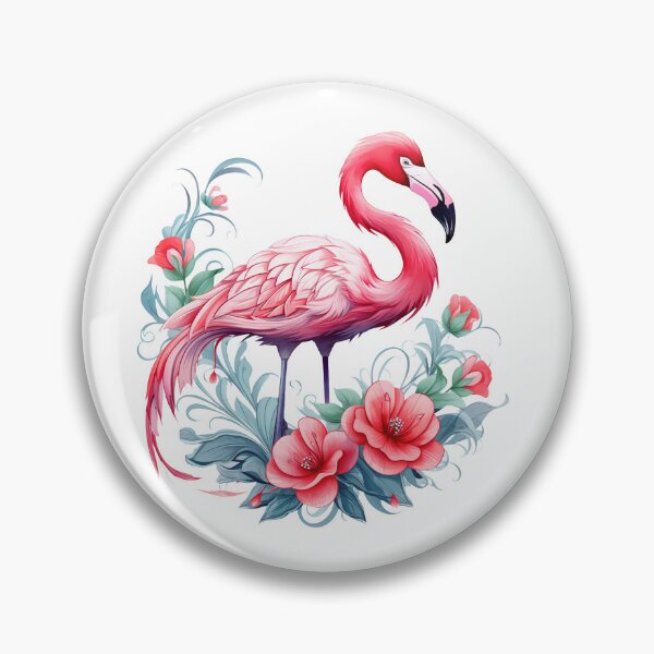Item preview, Boho Pink Flamingo Graphic Watercolor Menagerie A Celebration of Animals in Every Form  designed and sold by dcohea.